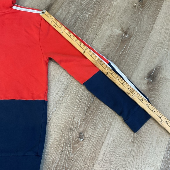 Adidas - Red & Blue Hooded Sweatshirt - Youth Medium 10-12 - Picture 10 of 13